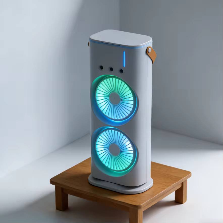 مروحة مكيف الهواء ذات الرش المزدوج Double headed spray air conditioner fan