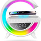 LED Wireless Charging Speaker Réveil avec lumière et haut-parleur Bluetooth