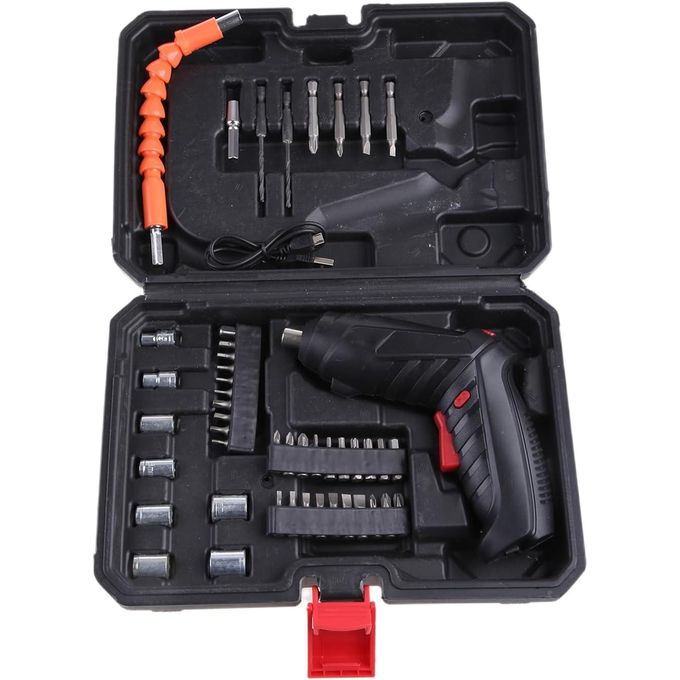 Tournevis électrique avec accessoires 47Pcs, mini visseuse sans fil rechargeable