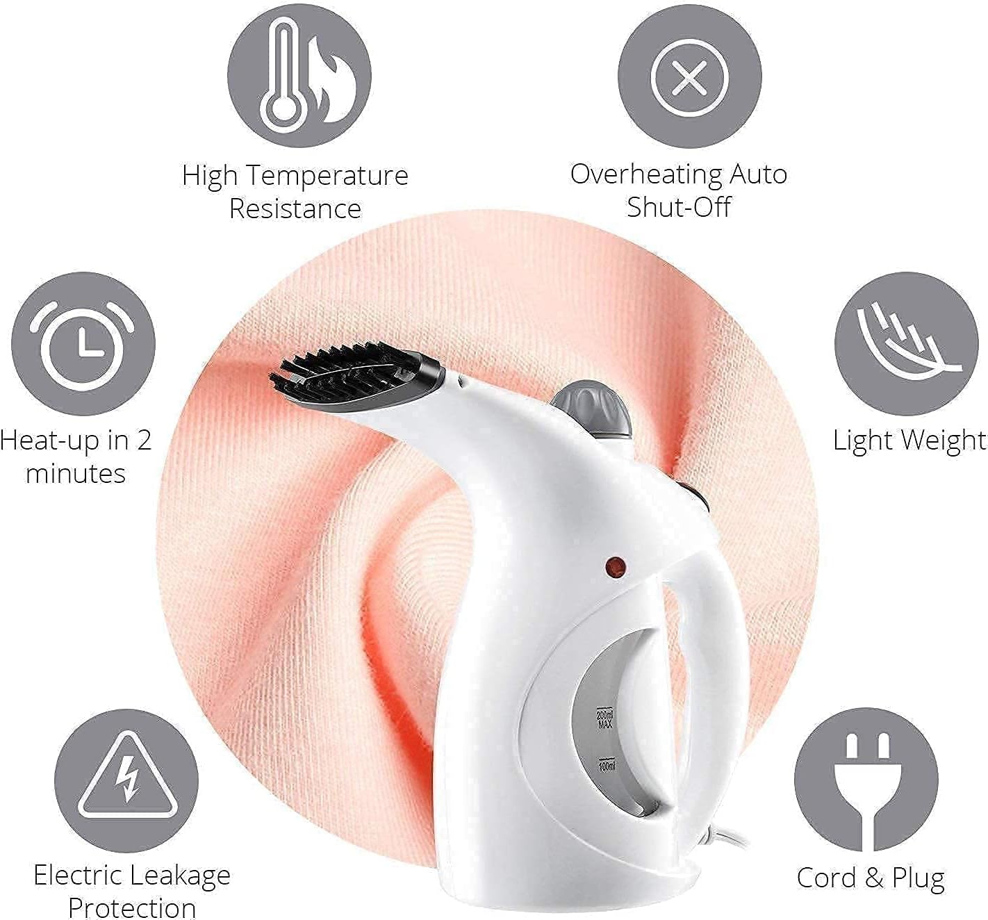جهاز بخار محمول للملابس والوجه Défroisseur vapeur portable 2 en 1 pour vêtements et tissus