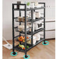 رف تخزين مع عربة متحركة منظم أدوات المطبخ 90×31×131 Etagère de stockage avec chariot mobile