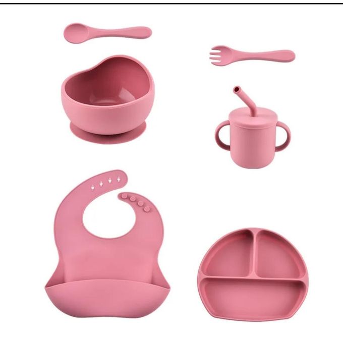 طقم طعام للأطفال سيليكون Silicone baby cutlery set