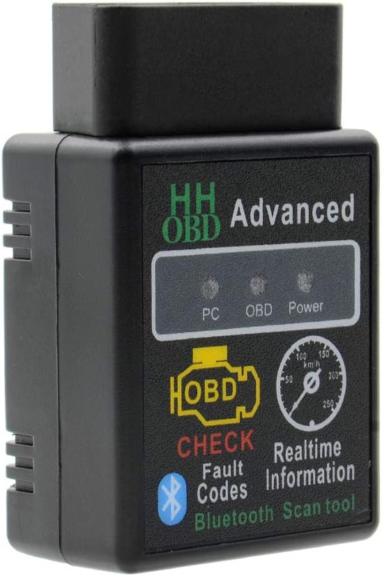 HH OBD2 Bluetooth جهاز فحص أعطال السيارات عبر الهاتف جهاز قراءة الأكواد OBD2 بتقنية البلوتوث