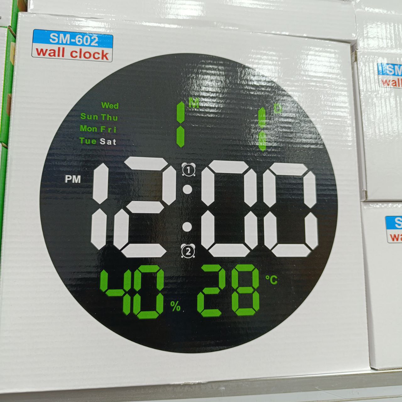 Wall clock Horloge murale numérique grand écran SM-602 ساعة حائط رقمية بشاشة كبيرة