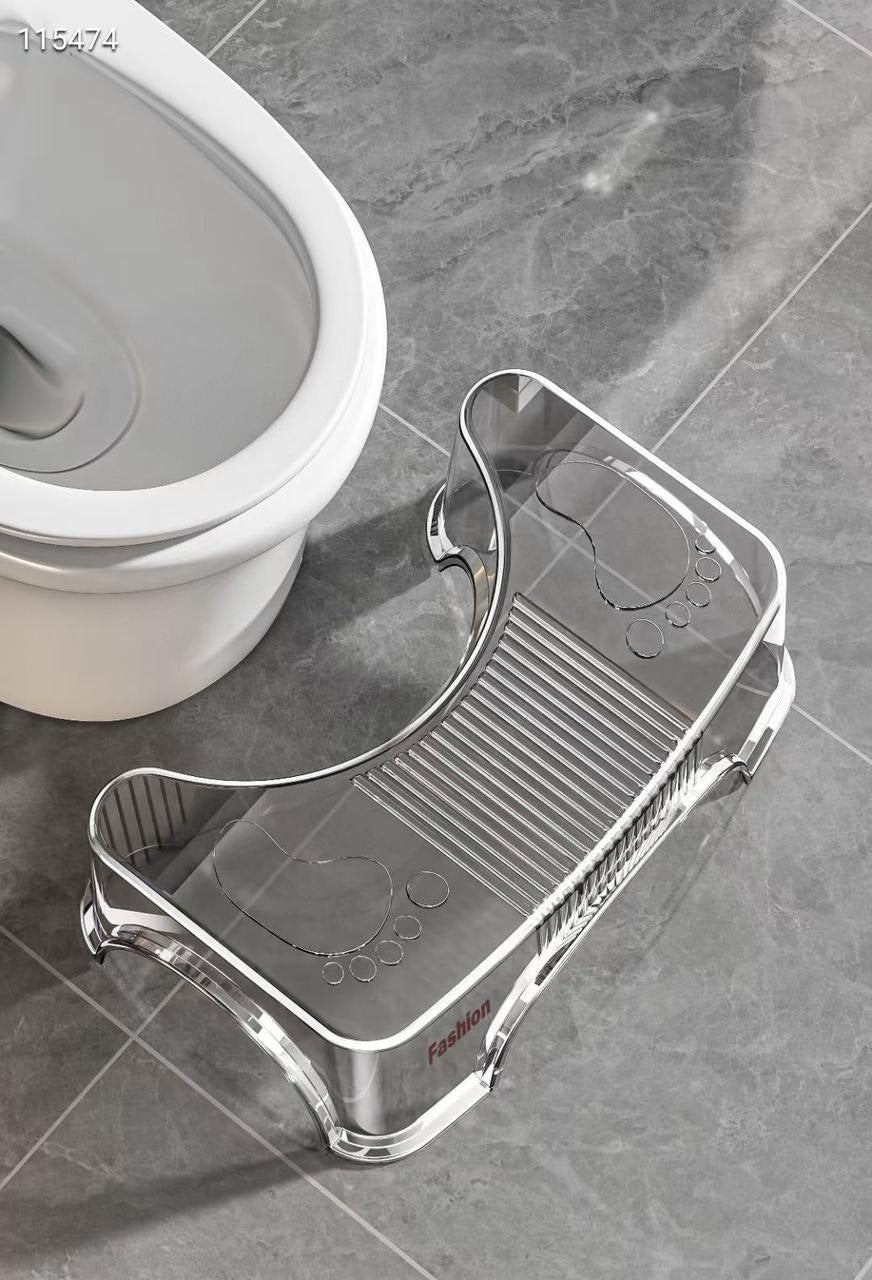 Tabouret de toilette Squatty amovible كرسي مرحاض القرفصاء شفاف متين من قطعة واحدة