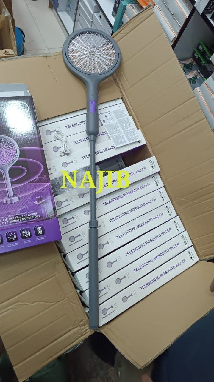 Raquette Moustique Electrique, avec Tête Rotative à 90 Degrés مضرب ناموس كهربائي، برأس دوار 90 درجة، قابل للتمديد، مضرب ذباب