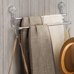 Vacuum suction Cup Double Bar Towel Rack Porte-serviettes à ventouse sous vide