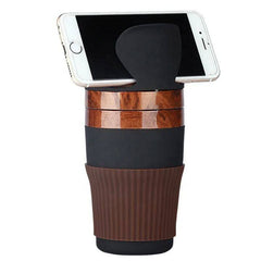 Porte-gobelet de voiture multifonctionnel 3in1 حامل أكواب و هاتف للسيارة متعدد الأغراض قابل للدوران