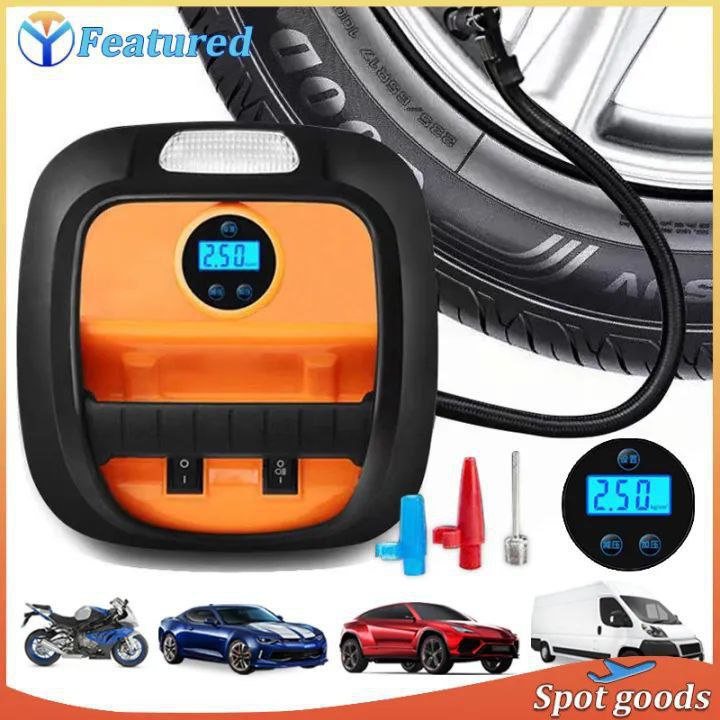مضخة إطارات السيارة الكهربائية، ضاغط مع شاشة رقمية LED Pompe à pneus électrique pour voiture,compresseur à affichage numérique