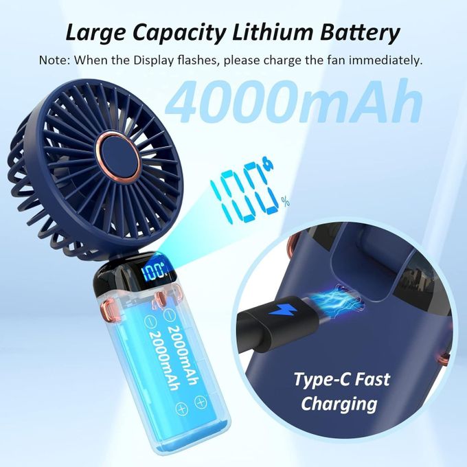 مروحة صغيرة محمولة قابلة للطي وقابلة لإعادة الشحن Mini ventilateur portable USB rechargeable pliable