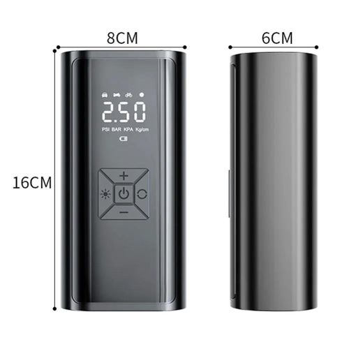 Compresseur d’Air Portable Digital Gonfleur Électronique pour Pneus avec Affichage LED