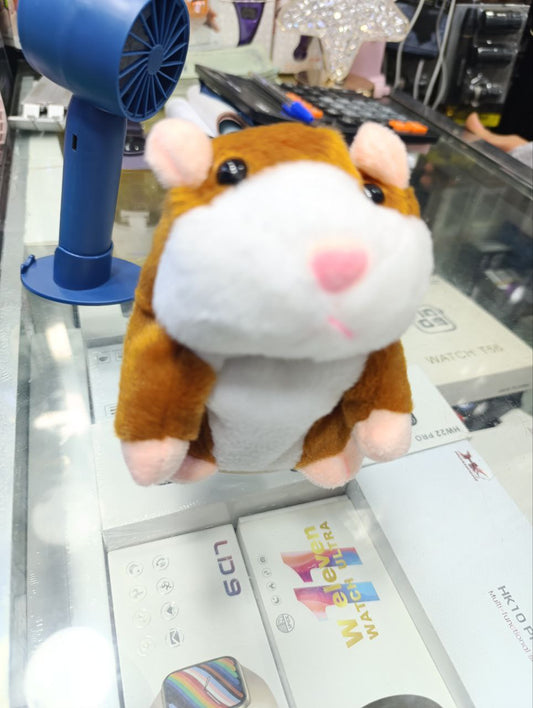 Farbubu Jouet en peluche Hamster parlant, parler, enregistrement sonore