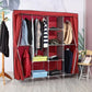 خزانة ملابس كبيرة قابلة للطي بأربعة أبواب و12 رفًا لتخزين الملابس 170cm×45 ×170 Grande Armoire Penderie pliable à 4 portes 12 étagères Pour Rangement de vêtements