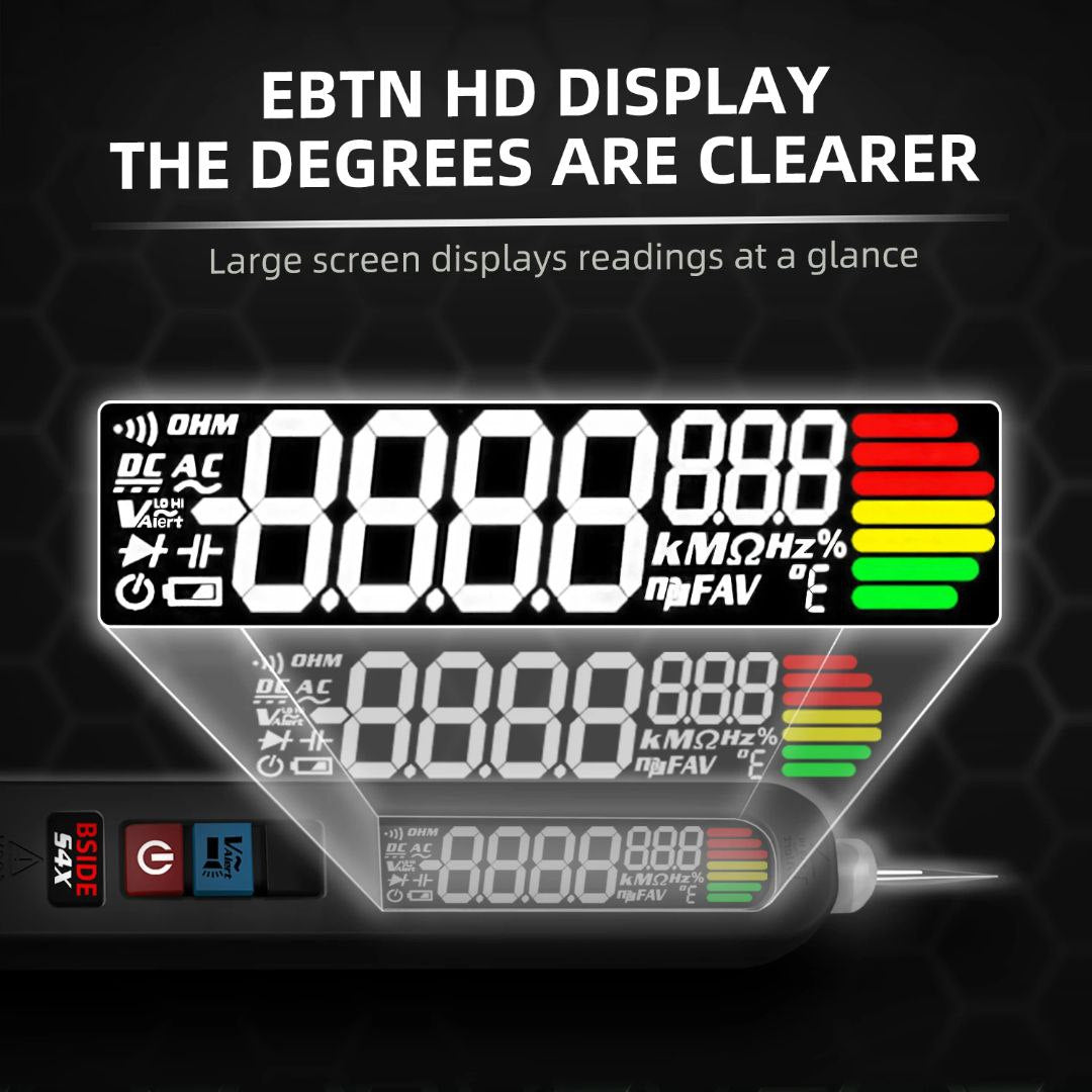 كاشف جهد بدون تلامس بشاشة كبيرة Testeur de Tension Rechargeable Stylo Détecteur de Tension Sans Contact