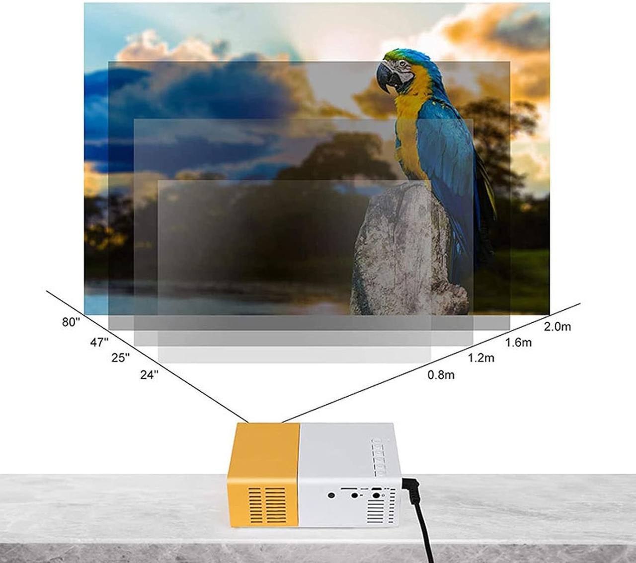 جهاز عرض LED صغير محمول عالي الدقة 1080 بكسل