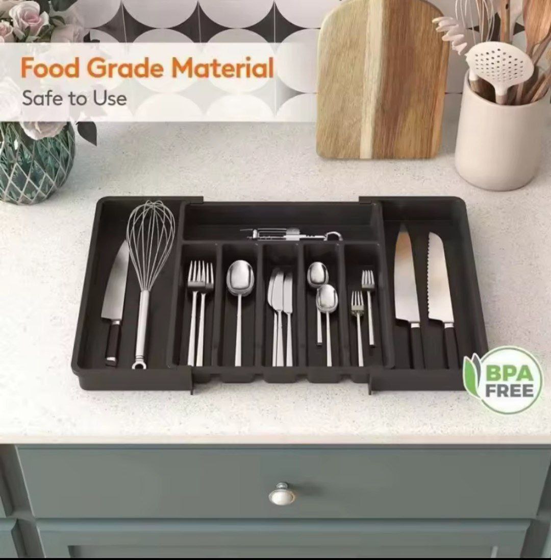 أدوات مائدة قابلة للتوسيع، أدوات مطبخ Couverts réglables à compartiments multiples, vaisselle extensible, Gadgets de cuisine