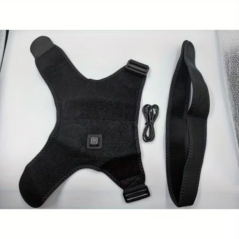 Ceintures de massage chauffantes pour les épaules أحزمة تدليك الكتفين المُدفأة، مُصممة للاستخدام الاحترافي، مزودة بوسادات تدفئة قابلة لتعديل درجة الحرارة للرقبة والكتفين
