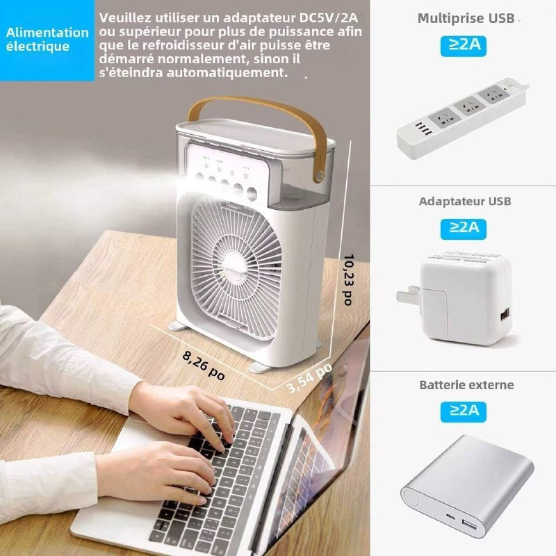 مكيف الهواء المحمول متعدد الوظائف 4 في 1 Mini climatiseur portable 4 en 1