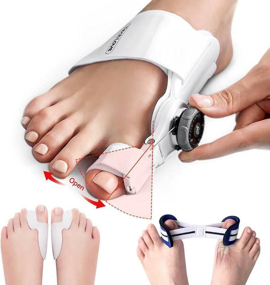 Orthèse Hallux Valgus Réglable Correction des Oignons du Pied دعامة تقويمية قابلة للتعديل لإبهام القدم الأروح