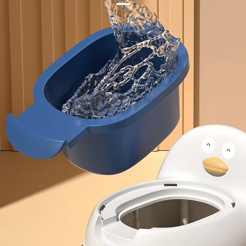 مرحاض تدريبي محمول على شكل بطة للأطفال الصغار Toilette d'Apprentissage en Forme de Canard pour Jeunes