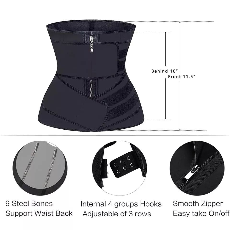 Ceinture de sudation en néoprène avec corset gainant حزام تنحيف الخصر من النيوبرين