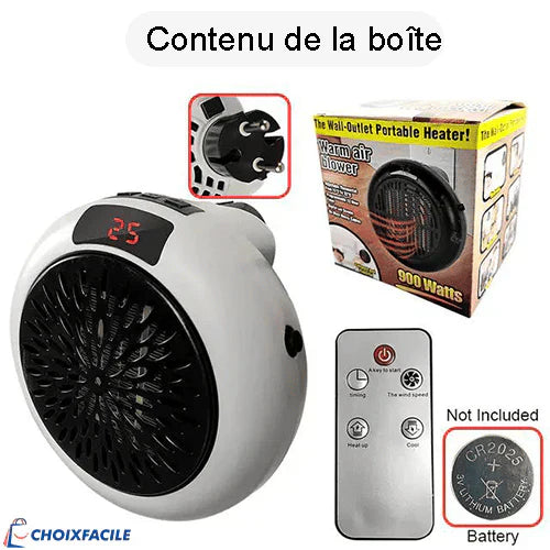Chauffage Portable Électrique 900W سخان كهربائي محمول