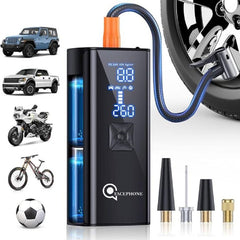 منفاخ إطارات، ضاغط هواء محمول، مضخة إطارات كهربائية للسيارة Gonfleur de pneu, compresseur d'air portable, pompe à pneu électrique de voiture