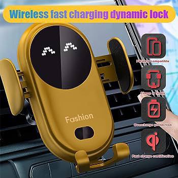 حامل شاحن السيارة اللاسلكي، تثبيت تلقائي، دوران 360 درجة Support de chargeur sans fil de voiture