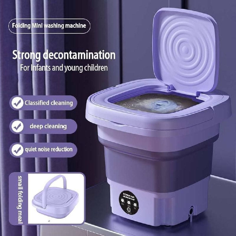 غسالة صغيرة قابلة للطي ومحمولة، غسالة مدمجة وقابلة للطي Mini machine à laver pliable et portable