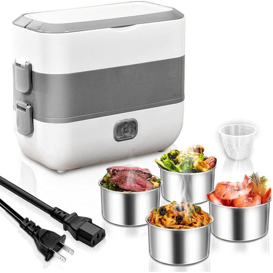 LunchBox Électrique Multifonction علبة غداء كهربائية متعددة الوظائف حاوية تسخين وطهي من الفولاذ المقاوم للصدأ