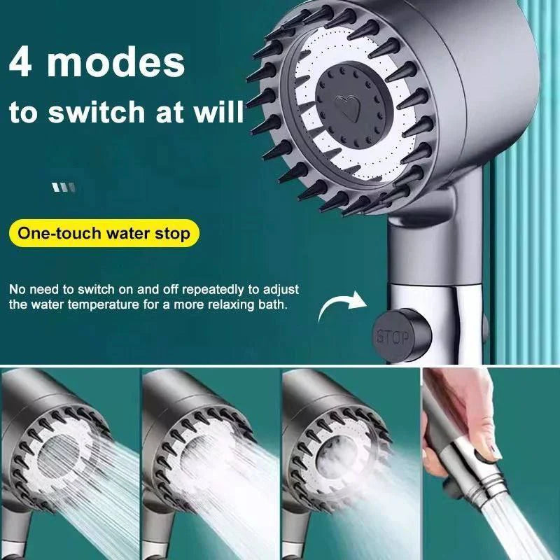 رشاش الحمام بالمشط سيليكون Pommeau de douche haute pression 3 modes