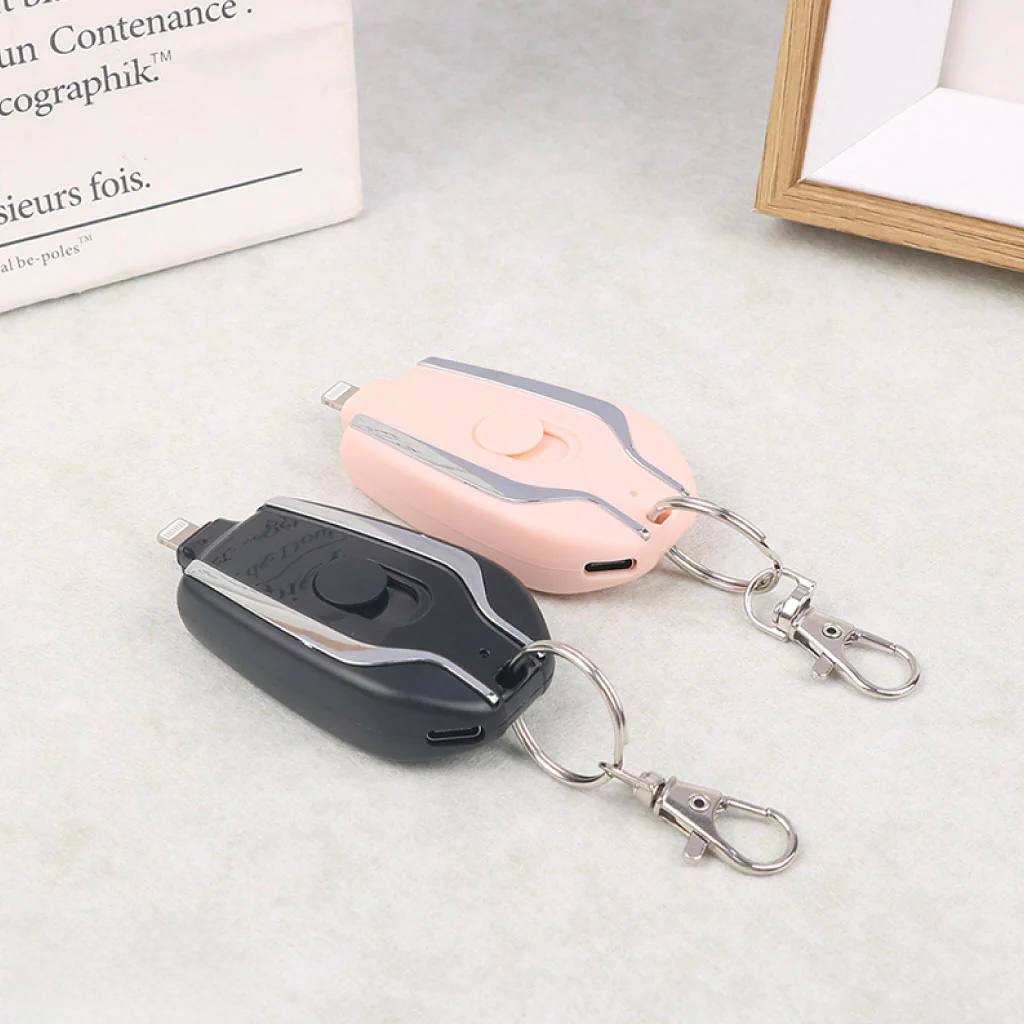 شاحن USB صغير محمول لأجهزة iPhone مع سلسلة مفاتيح POWER POD Petit Power Bank de iPhone Portable Compact USB avec Porte-Clés