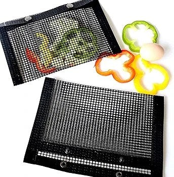 Sac Barbecue en Maille Anti-Adhésif حقيبة شواء شبكية غير لاصقة -مقاومة للحرارة، قابلة لإعادة الاستخدام وسهلة التنظيف