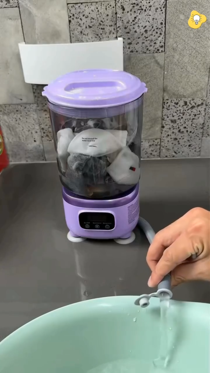 Mini Machine à Laver et Sécher Automatique Portable ماكينة غسيل وتجفيف أوتوماتيكية صغيرة محمولة بمنفذ USB للملابس والملابس الداخلية