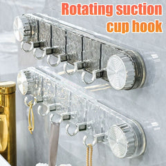 منظمة اغراض الحمام سهل الاستخدام وسريع التركيب Rotating suction cup hook