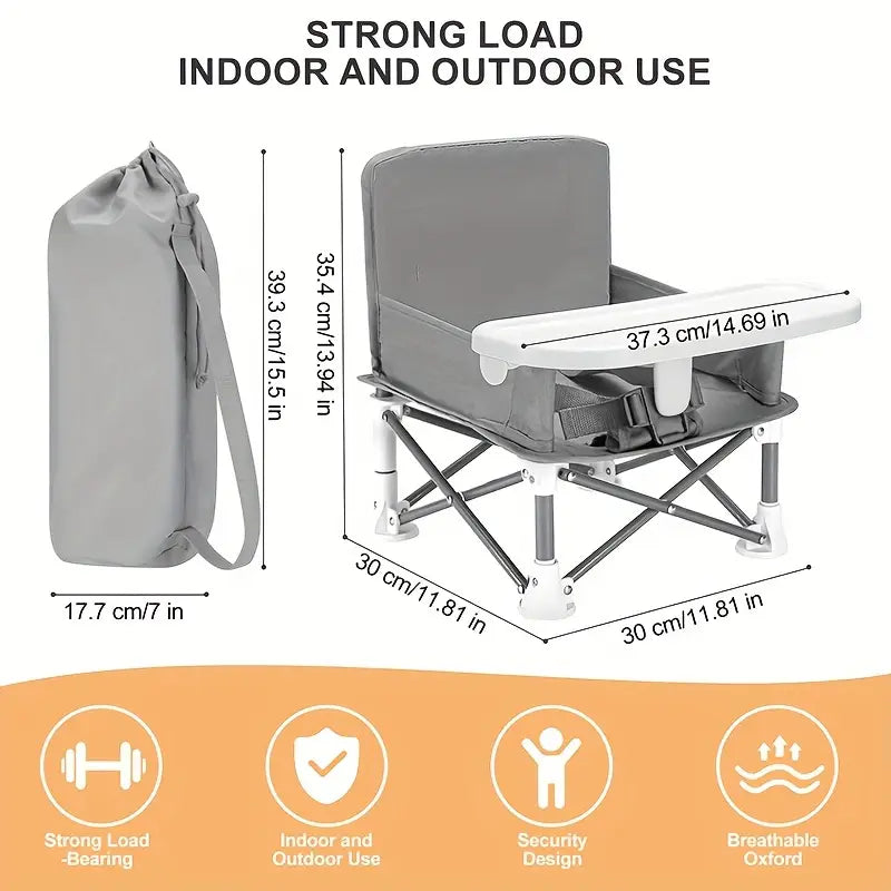 Siège d'appoint portable pour bébé sans BPA avec plateau amovible