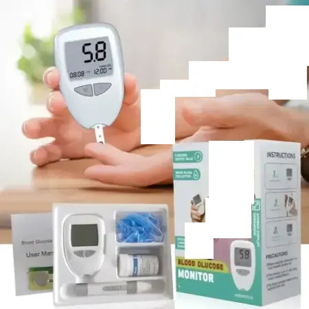 Blood Glucose Monitor Glucomètre Digital Appareil de Mesure de Glycémie جهاز قياس السكر الرقميجهاز قياس نسبة السكر في الدم