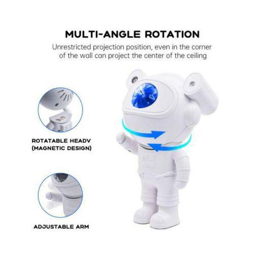 projecteur de galaxie amélioré astronaute étoile lampe nébuleuse lune plafond ciel veilleuse avec minuterie et haut-parleur Bluetooth à distance