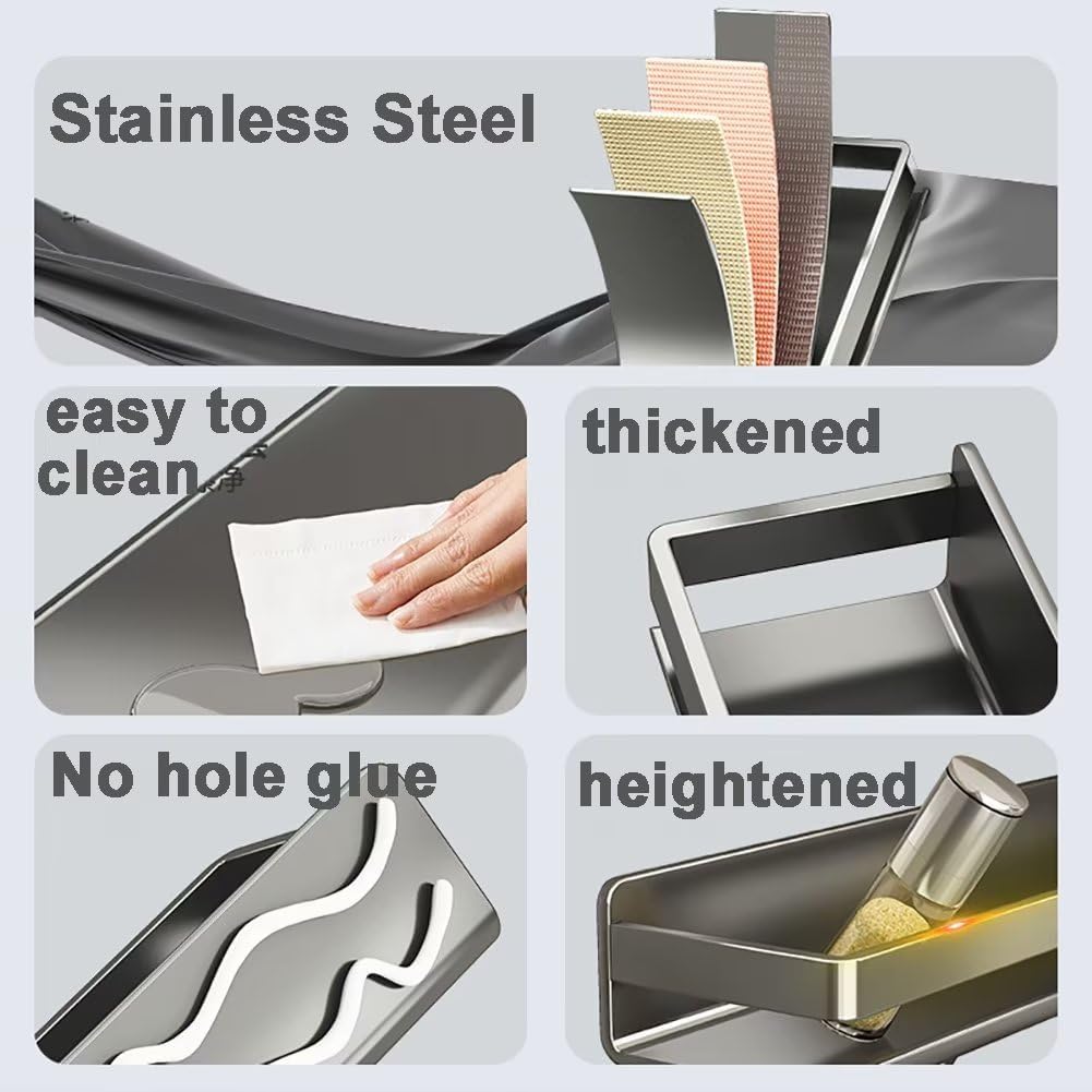 رف توابل جداري، رف توابل، بدون حفر، رف مطبخ جداري للتوابل Etagère murale de cuisine pour épices