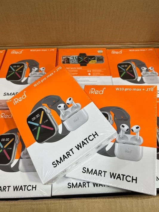 iRed Smart watch W10 PRO MAX J70 Earbuds