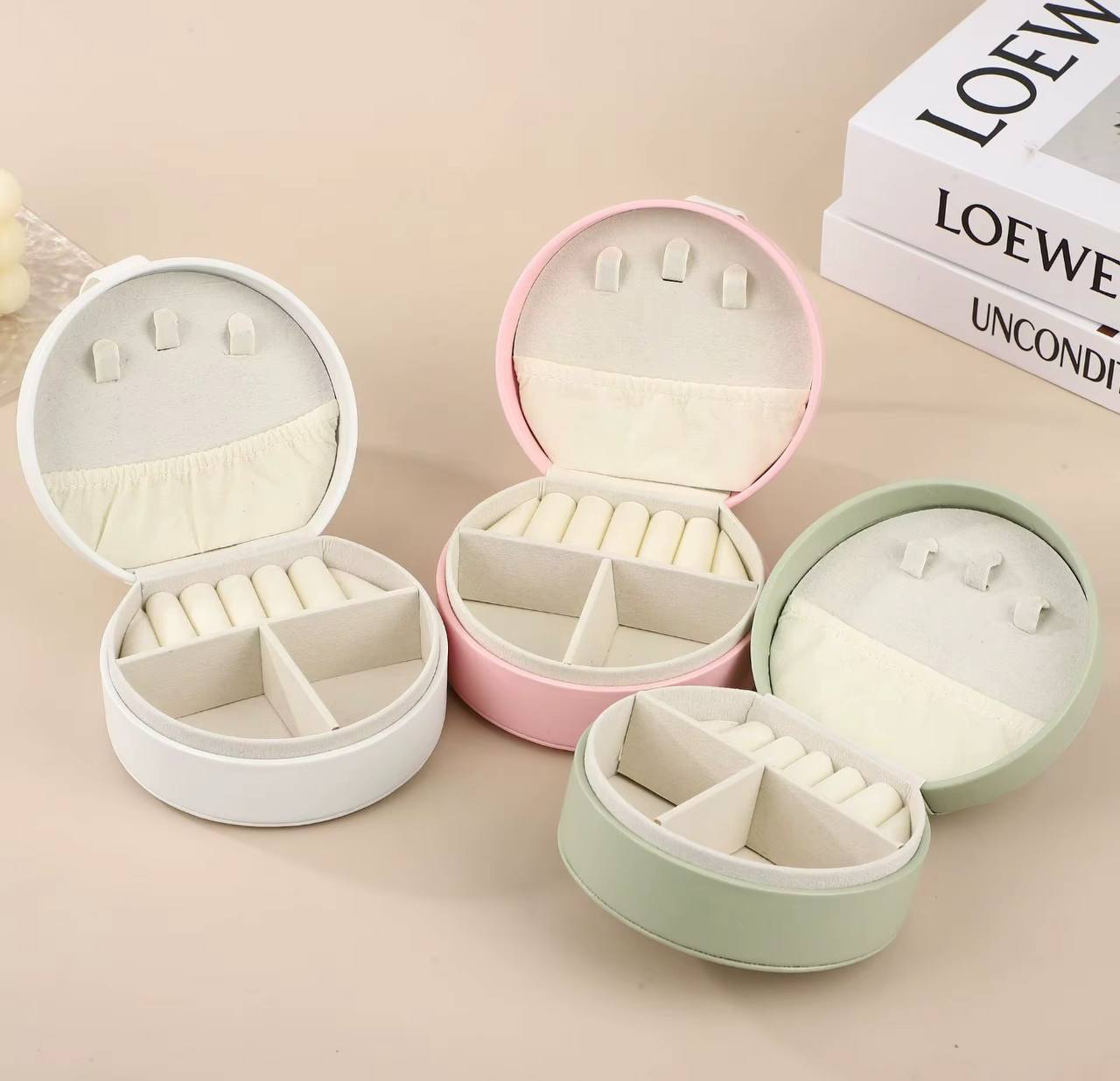 Boîte à bijoux créative et portable صندوق مجوهرات إبداعي وقابل للحمل