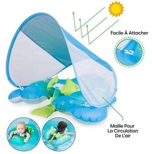 عوامة قابلة للنفخ للمسبح مع مظلة، للأطفال، عوامة للرضع Bouée gonflable avec auvent, pour enfants