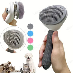 Brosse Bouton de toilettage pour chiens et chats فرشاة تنظيف الحيوانات الأليفة بمقبض
