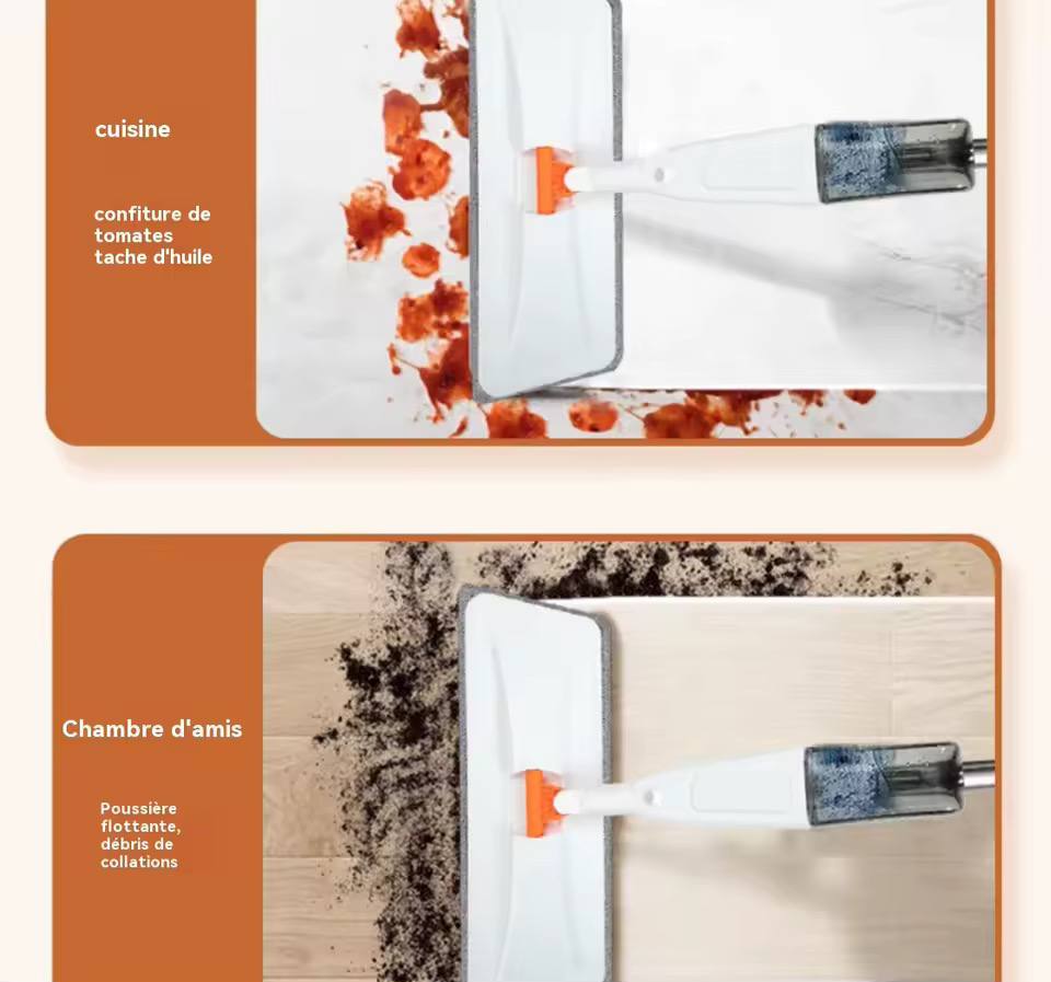 ممسحة برشّاش الماء مدمج Balai-serpillère avec pulvérisateur intégré