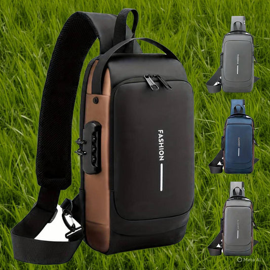 Sac à bandoulière antivol avec chargement USB