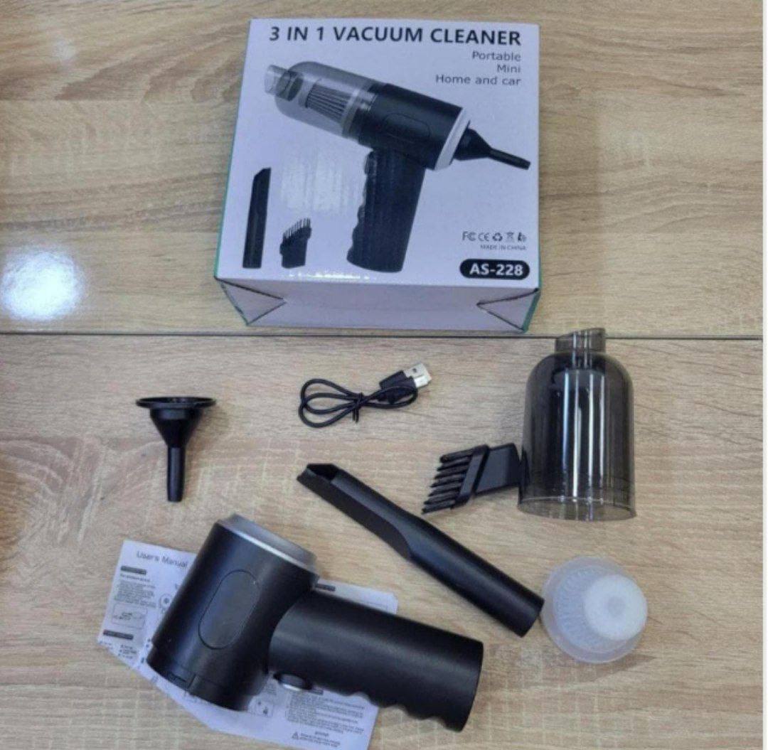 3in1 Vacuum cleaner portable mini voiture maison AS-228 مكنسة كهربائية صغيرة محمولة 3 في 1 للسيارة أو المنزل AS-228