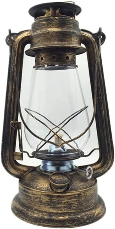 مصباح زيتي كلاسيكي عتيق، قطعة فنية زخرفية، فانوس عتيق Lanterne de lampe à huile de kérosène,