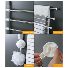 Seamless suction cup towel rackPorte-serviettes à ventouse sans couture  رف مناشف بدون درزات مع كوب شفط