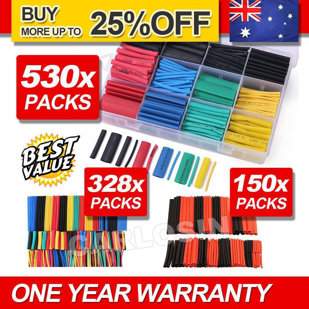 Kit de gaine thermorétractable 530 Pcs Isolation électrique et protection des câbles