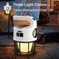 مصباح تخييم LED قابل لإعادة الشحن بإضاءة مزدوجة CH-22025 Dual Light Source Camping Lights Lampe de Camping LED Rechargeable Double Éclairage